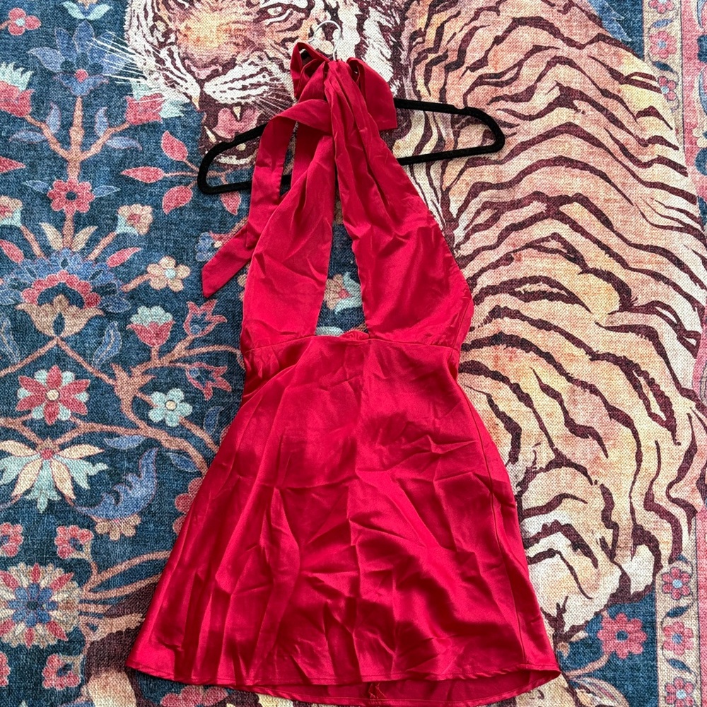 Hello Molly Red Backless Dress